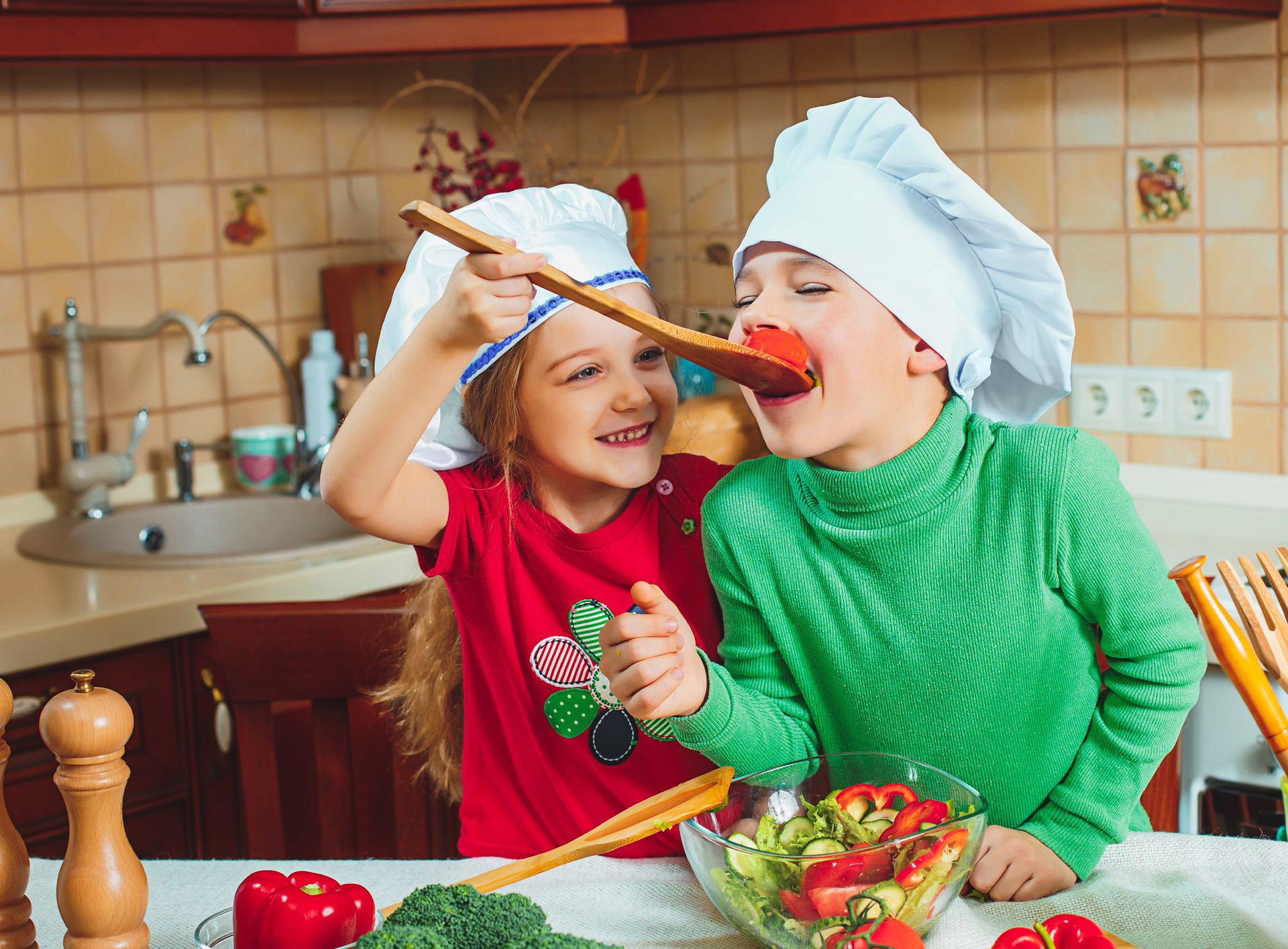 niños cocina