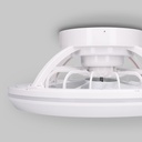 Ventilador techo rotativo Bhoor con luz CCT regulable y mando Ø50 7 aspas DC Blanco