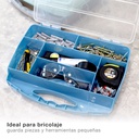 Caja organizadora de herramientas con 7 compartimentos - 12u retráctil