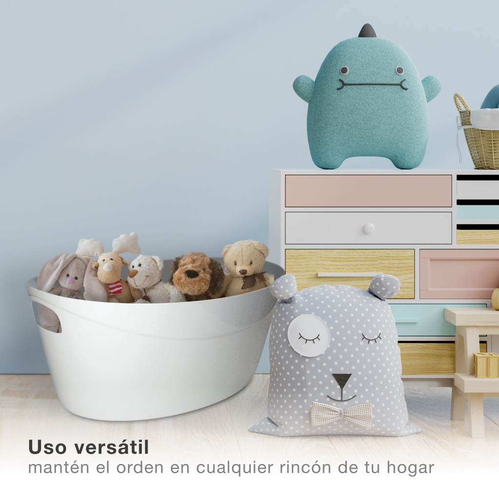 Cesto multiusos ovalado 37L Blanco