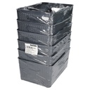 Cesto organizador plástico 3,3L Gris - 6u retráctil