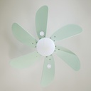 Ventilador techo Larde 2xE27 Ø82 6 aspas DC Verde