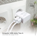 Cargador 230V a 2 USB