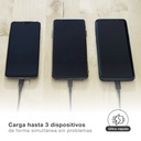 Cargador 230V a 3 USB: 1xQC3.0 + 2xTipo C