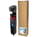 Base múltiple sobremesa 3T + 2 USB A + 1 USB Tipo C + Int (3x1.5mm) 1,4M Negro