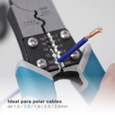 Alicate de corte diagonal 200mm con pelacables y crimpadora