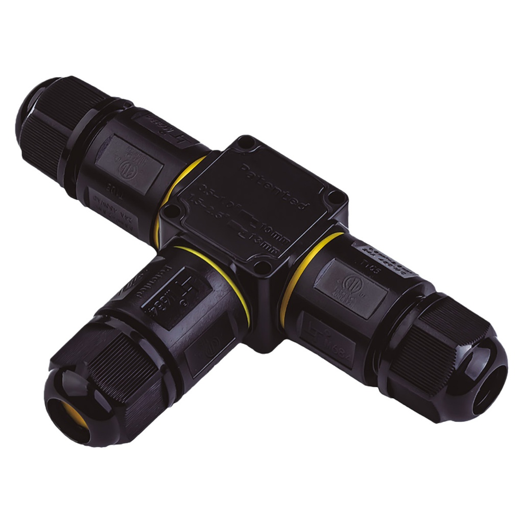 Conector estanco con regleta tipo T 0.5-2.5mm IP68