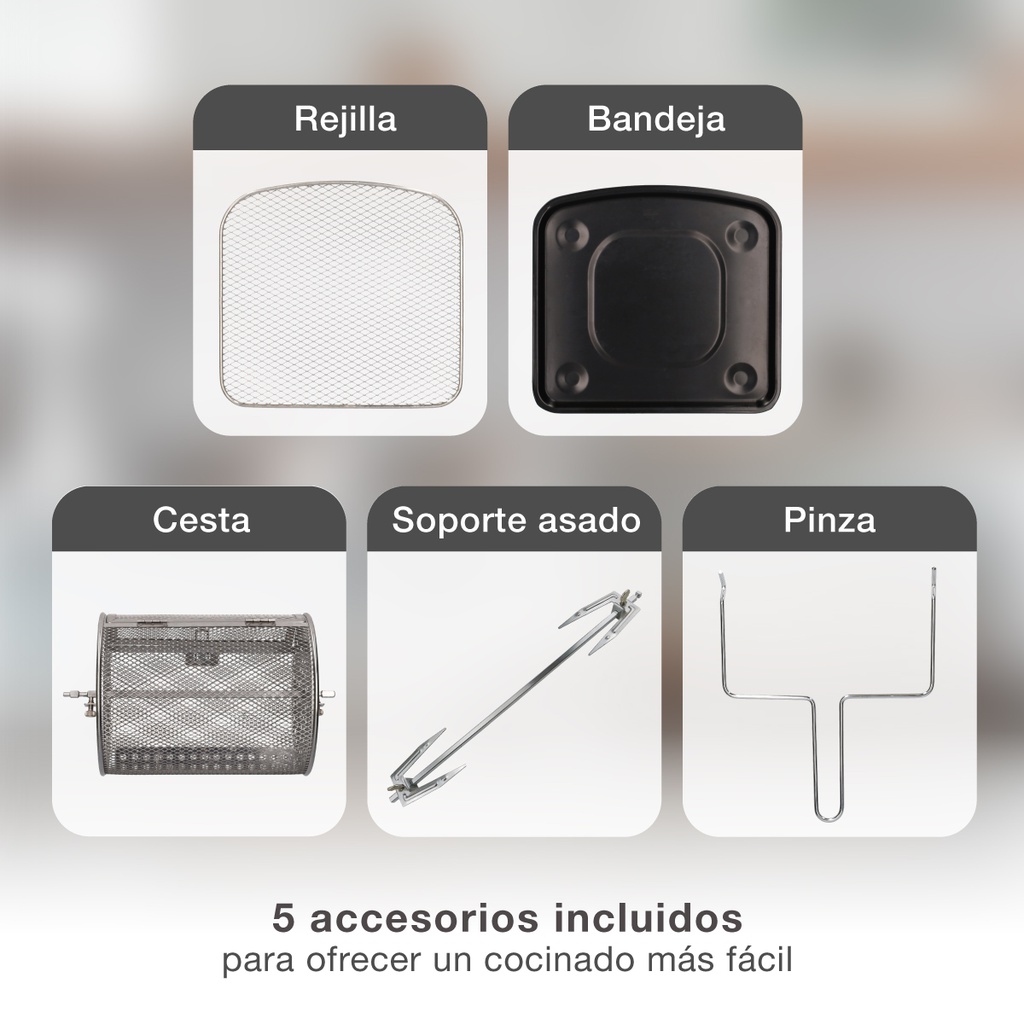 Freidora sin aceite Assane tipo horno 10L