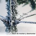 Árbol de navidad artificial nevado Lemper 1,8M 720 ramas