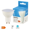 Bombilla LED dicroica 8W GU10 6000K - Libertina