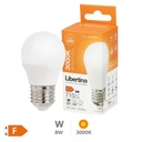Bombilla LED esférica 8W E27 3000K - Libertina