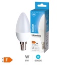 Bombilla LED vela 8W E14 6000K - Libertina