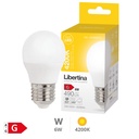 Bombilla LED esférica 6W E27 4200K - Libertina