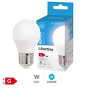 Bombilla LED esférica 6W E27 6000K - Libertina