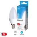 Bombilla LED vela 6W E14 6000K - Libertina