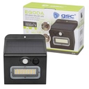 Aplique solar LED Egoda con sensor de movimiento y crepuscular 3W 3000 - 4000 - 6500K Negro