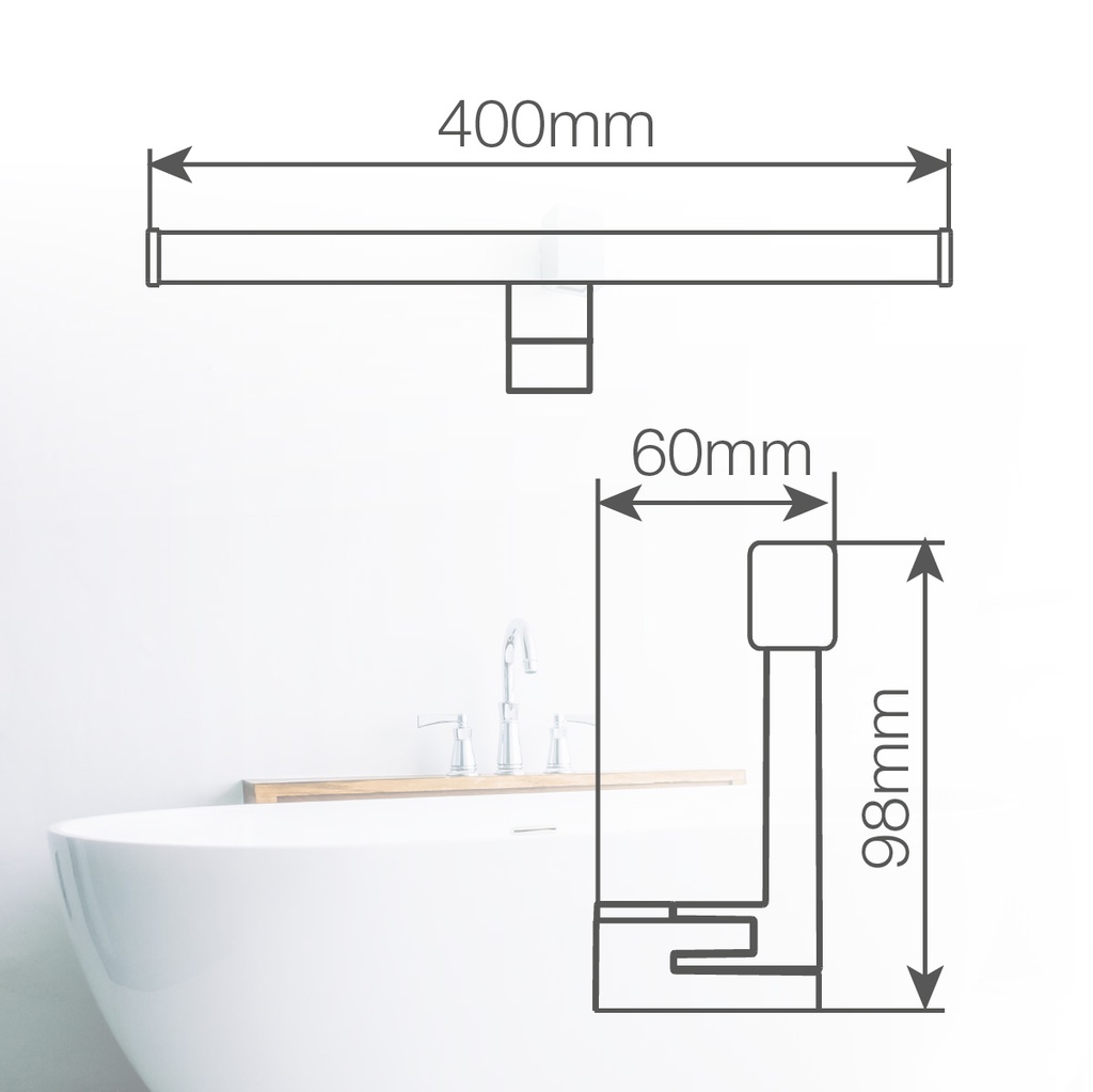 Aplique baño LED Tumbit 6W 6500K IP44