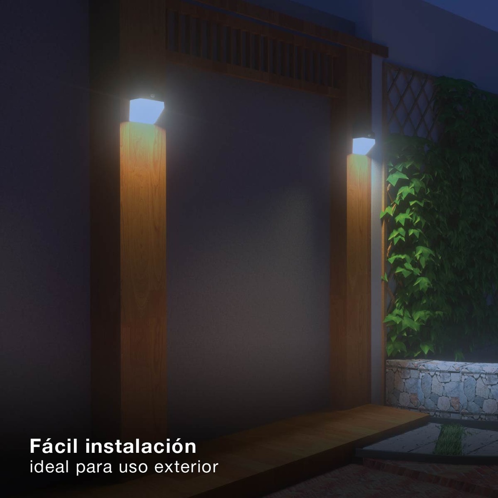Aplique solar LED Senise con sensor de movimiento y crepuscular 2W 6500K 