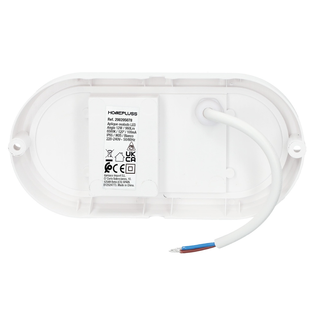 Aplique ovalado LED Anglo 18W 6500K IP65
