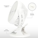 Mini ventilador USB tipo clip Fune 3W Blanco
