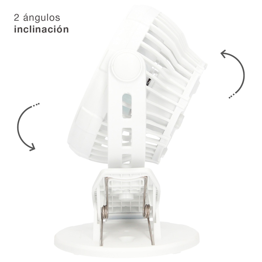 Mini ventilador USB tipo clip Fune 3W Blanco