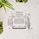 Proyector aluminio LED Belinta 300W 6500K IP65 Negro