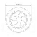 Ventilador techo Box Fan Niskot con luz CCT regulable y mando Ø57 Efecto madera