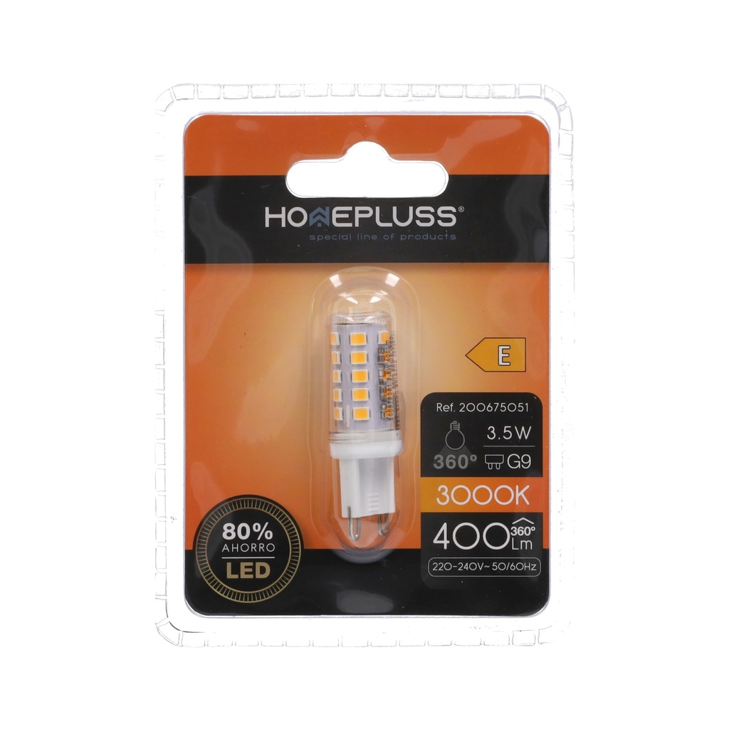 Bombilla LED 3.5W G9 3000K - 6u retráctil