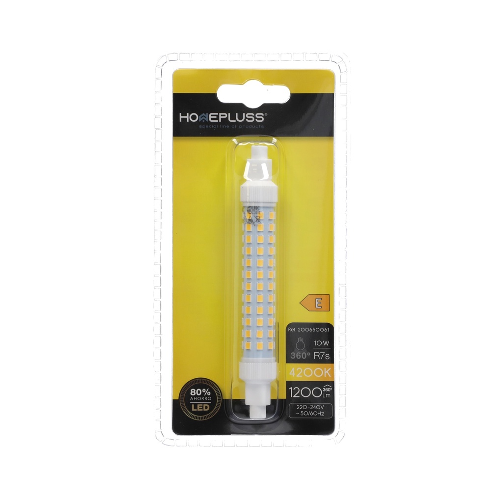 Bombilla LED lineal 118mm 10W R7s 4200K - 6u retráctil