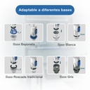 Descargador inodoro con pulsador interrumpible