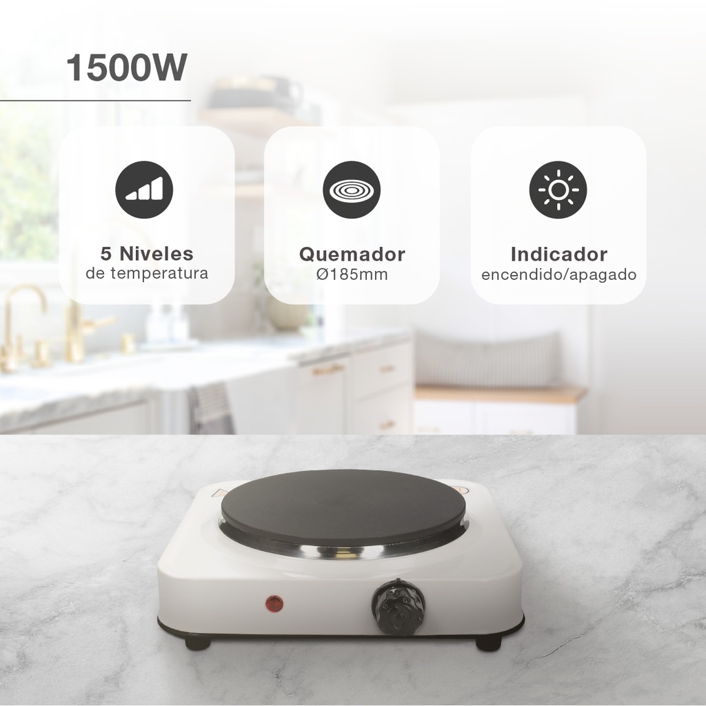 Placa electrica Unix 1 quemador 1500W