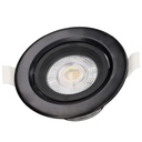 Aro basculante redondo empotrable LED Ovan 7W 3000-4000-6500K Negro - Retráctil 10u