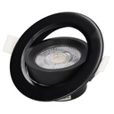 Aro basculante redondo empotrable LED Ovan 7W 3000-4000-6500K Negro - Retráctil 10u