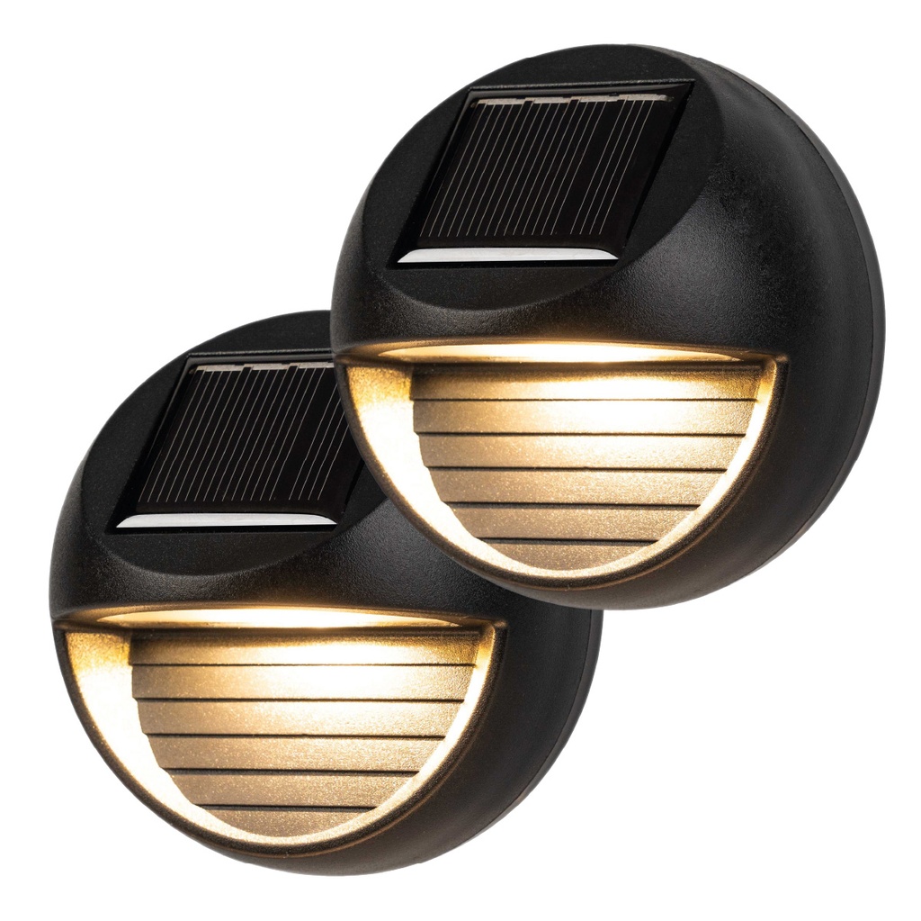 Pack 2 apliques solares LED Lismore con sensor crepuscular Luz cálida