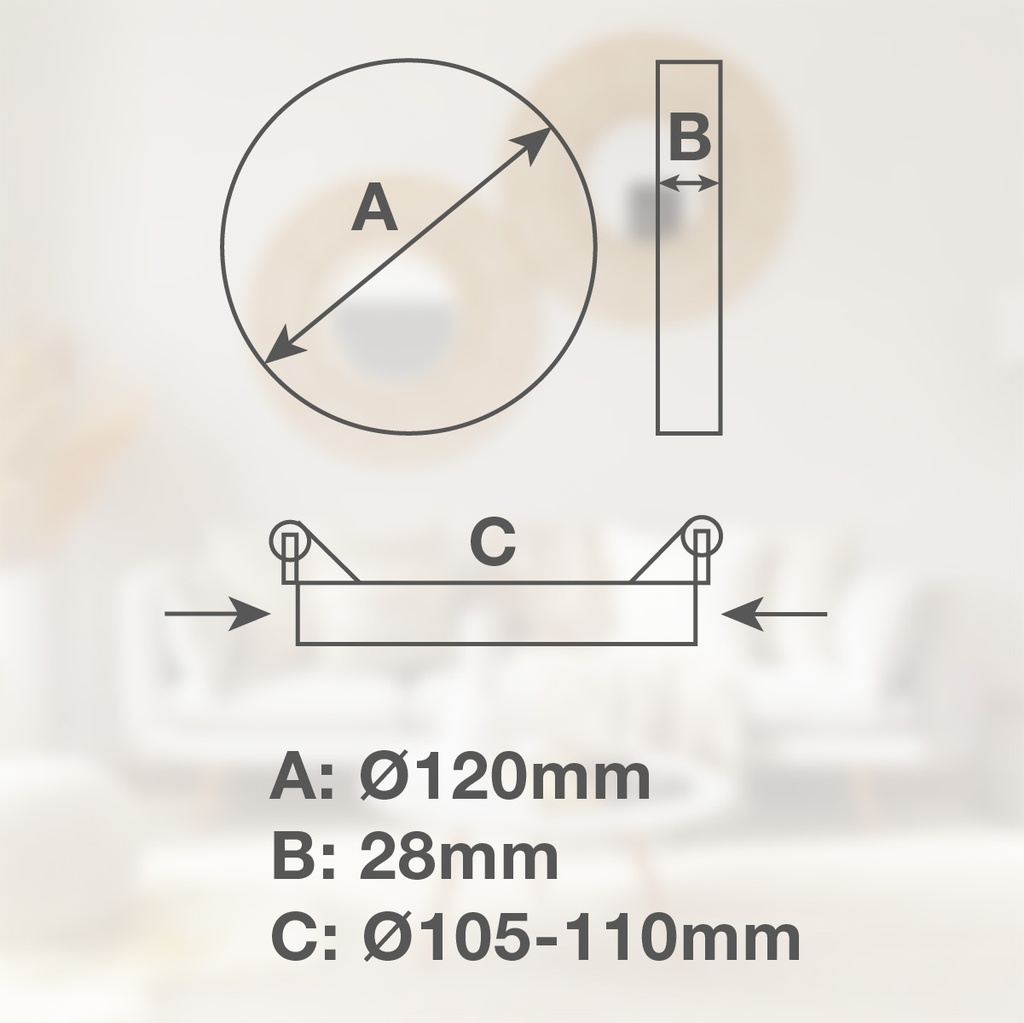 Downlight empotrable LED redondo Belabo 6W 6500K Blanco