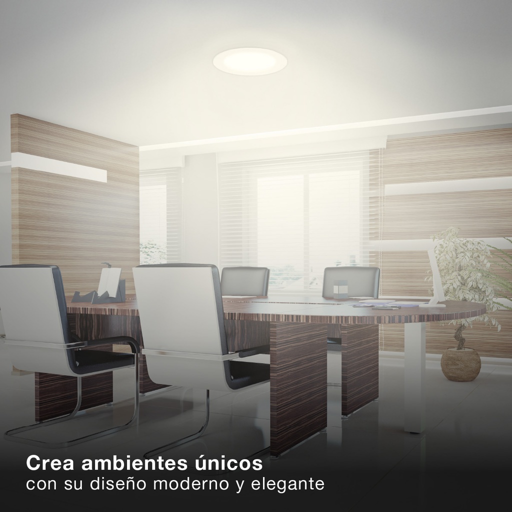 Downlight empotrable LED redondo Belabo 12W 4000K Blanco