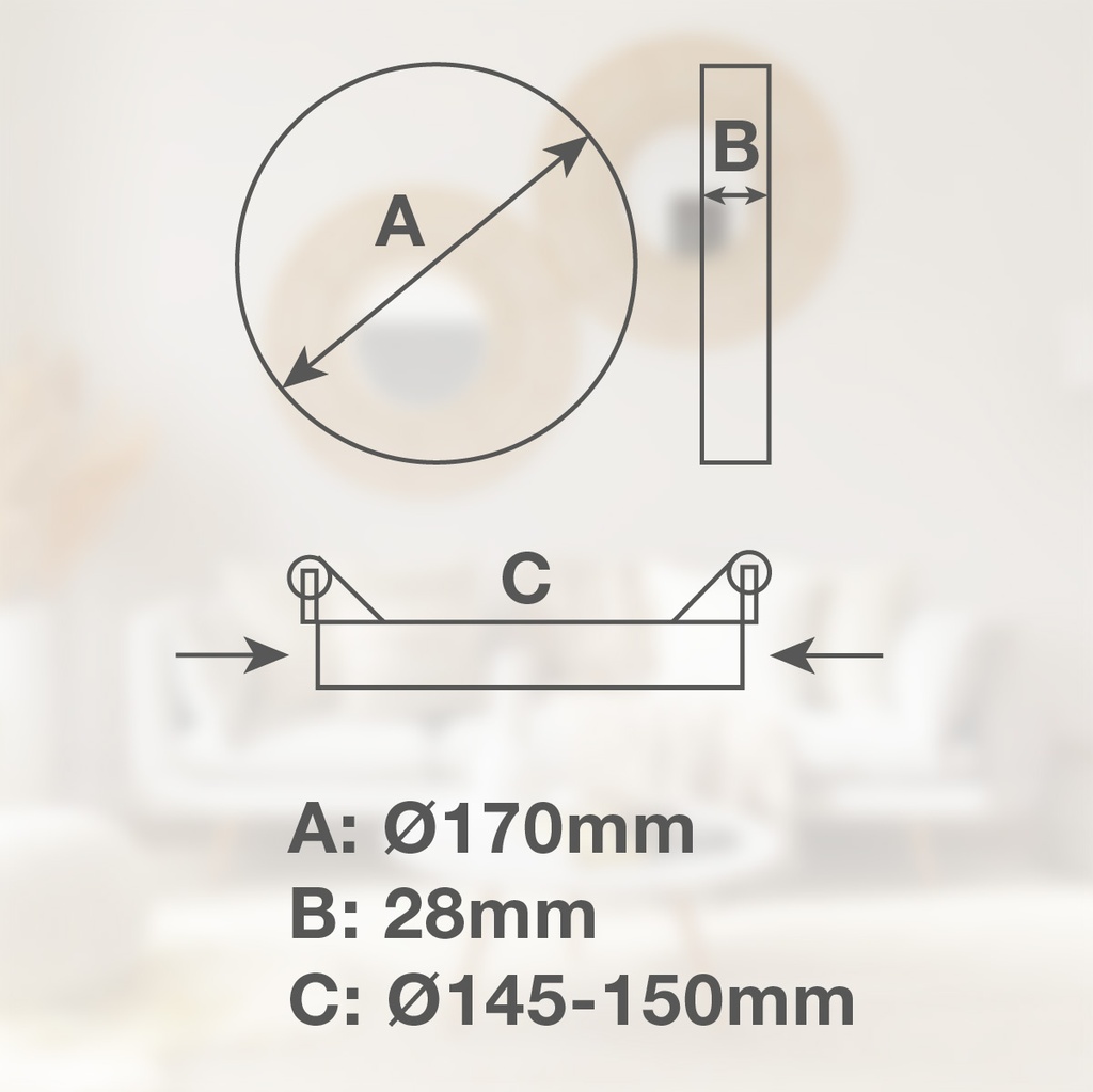 Downlight empotrable LED redondo Belabo 12W 4000K Blanco