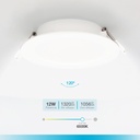 Downlight empotrable LED redondo Belabo 12W 6500K Blanco