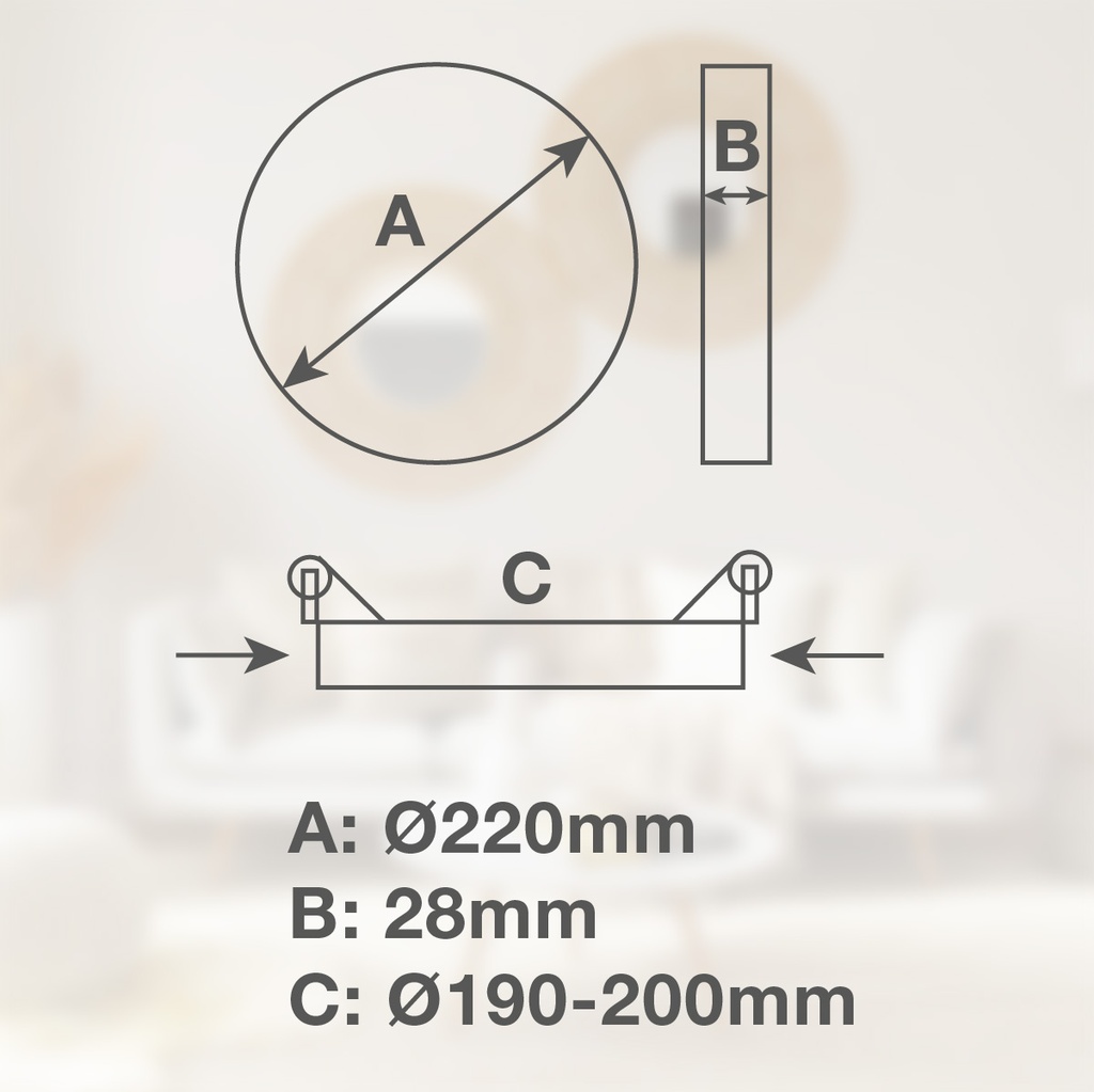Downlight empotrable LED redondo Belabo 18W 6500K Blanco