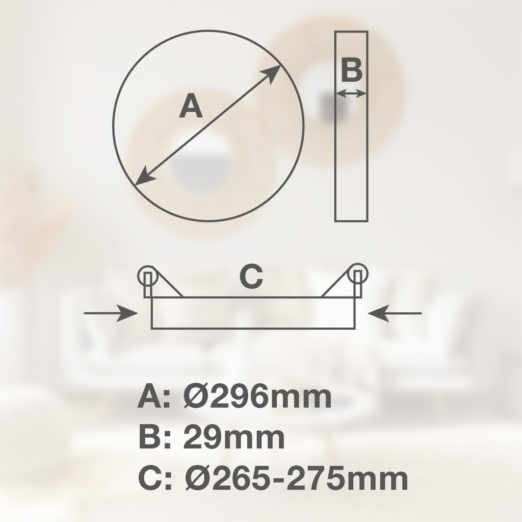 Downlight empotrable LED redondo Belabo 24W 4000K Blanco
