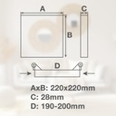 Downlight empotrable LED cuadrado Makurdi 18W 4000K Blanco
