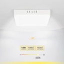 Downlight superficie LED cuadrado Dousala 18W 4000K Blanco