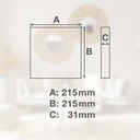 Downlight superficie LED cuadrado Dousala 18W 4000K Blanco