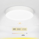 Downlight superficie LED redondo Karawa 24W 4000K Blanco