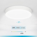 Downlight superficie LED redondo Karawa 24W 6500K Blanco