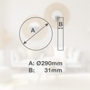 Downlight superficie LED redondo Karawa 24W 6500K Blanco