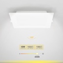 Downlight empotrable LED cuadrado Makurdi 18W 4000K Blanco