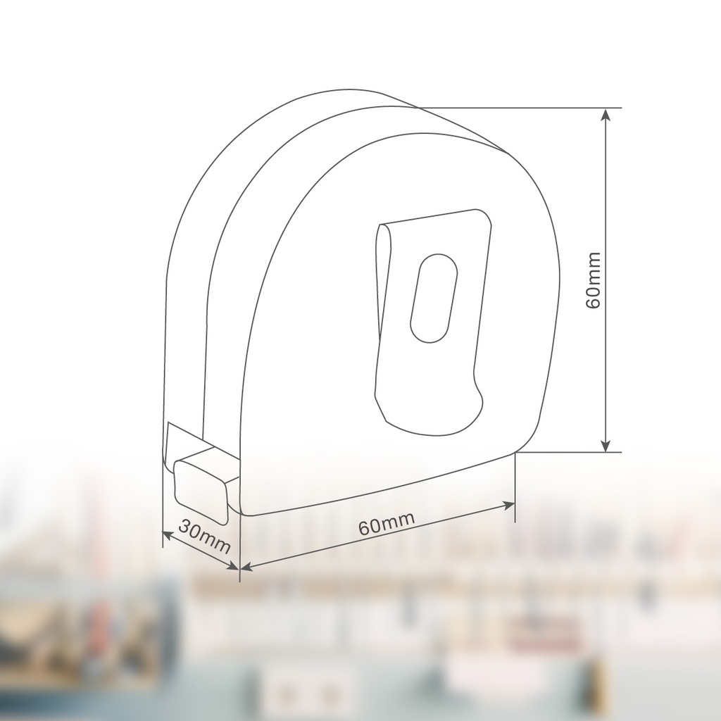 Cinta metrica Bicolor16mm-3M-12 uds/caja expositor