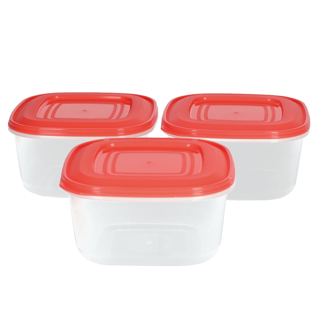 Pack de 3 tapers hermeticos de plastico 0.60L