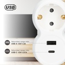 Ladrón simple con USB tipo A y tipo C